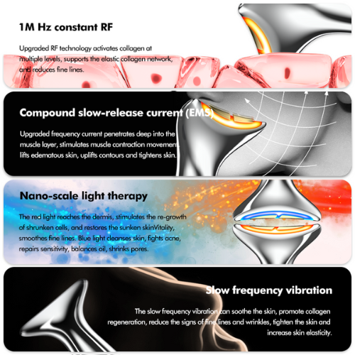 Neck Beauty Instrument with RF, EMS, Vibration & LED Therapy for Firming and Rejuvenation - Image 5
