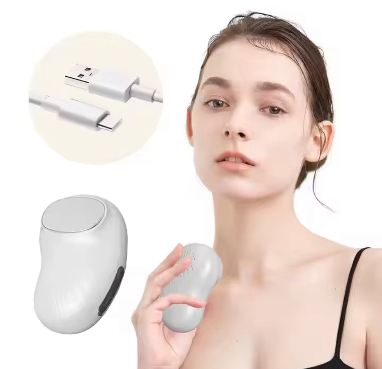 Red Bean Hot and Cold Facial Massager – Skin Firming & Anti-Aging - Image 3