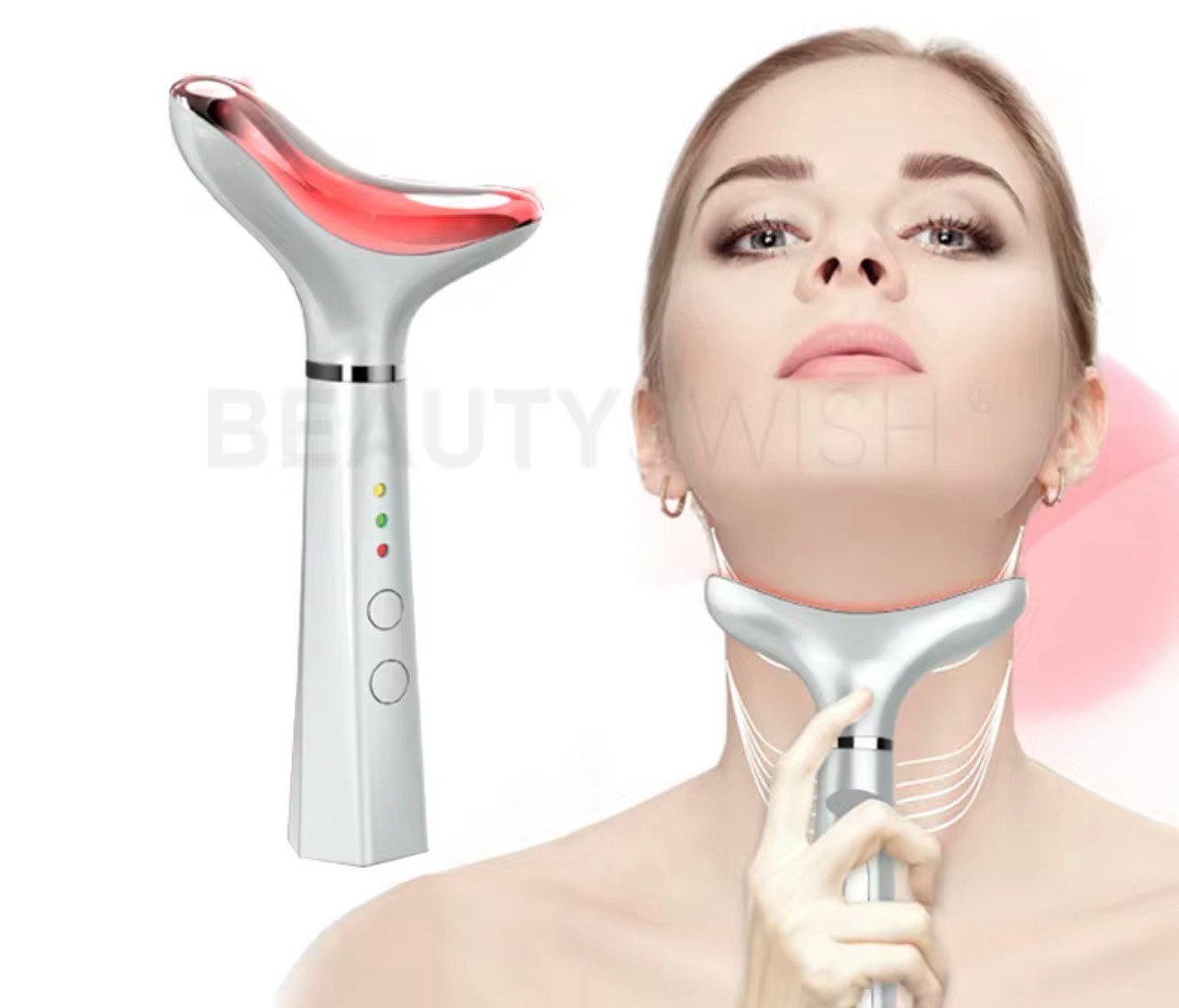 Beautiora Neck & Face Massager – 3 Color Modes & Vibration - Image 5