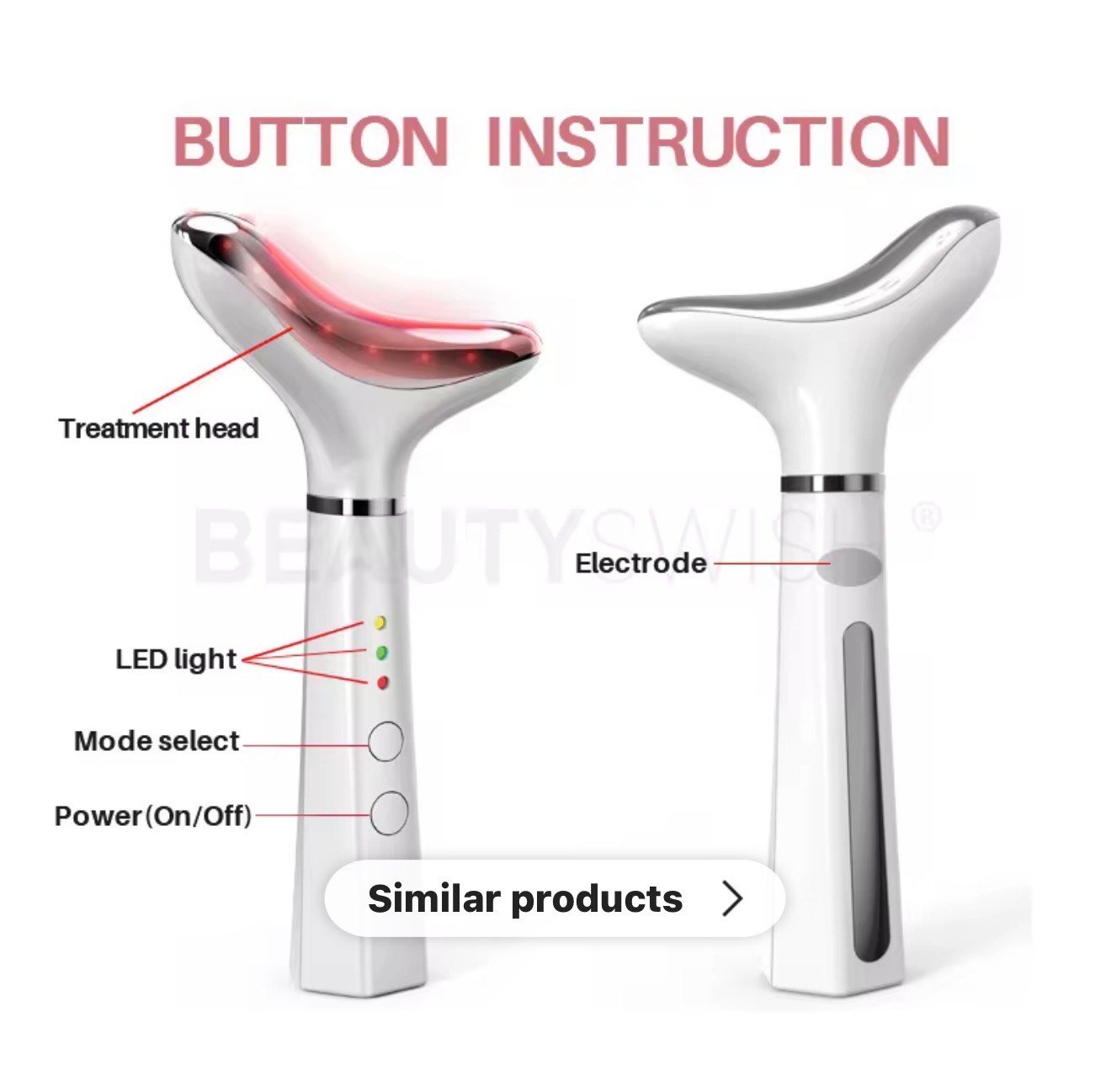 Beautiora Neck & Face Massager – 3 Color Modes & Vibration - Image 10