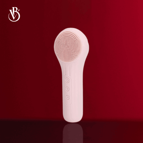 STT IPX7 Waterproof Sonic Pink Facial Cleansing Brush - Image 2