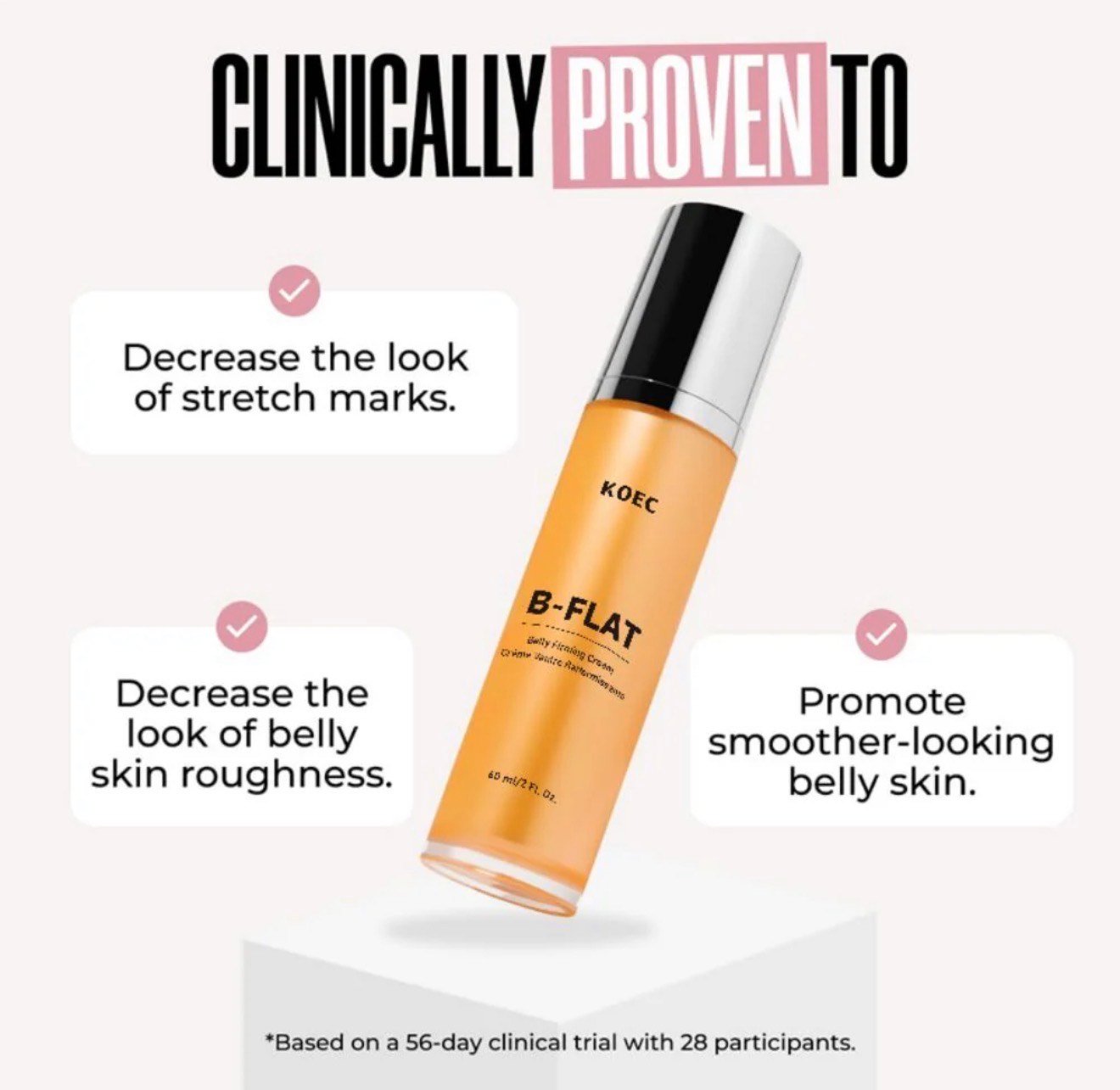 KOEC B‑FLAT Belly Firming Cream – Tighten, Tone & Smooth with Avocado Oil + Centella + Purslane - Image 5