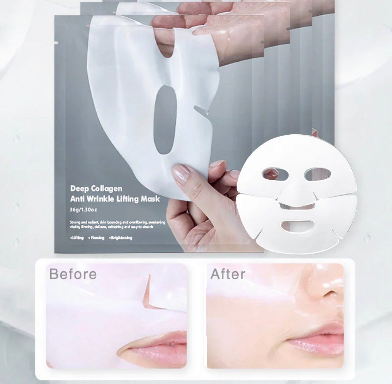 KOEC Deep Collagen Anti‑Wrinkle Lifting Mask – Firming Sheet Mask for Lift & Glow - Image 7