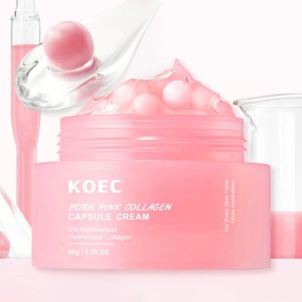 KOEC PDRN Pink Collagen Capsule Cream – 5% Niacinamide & Hydrolyzed Collagen (50g)