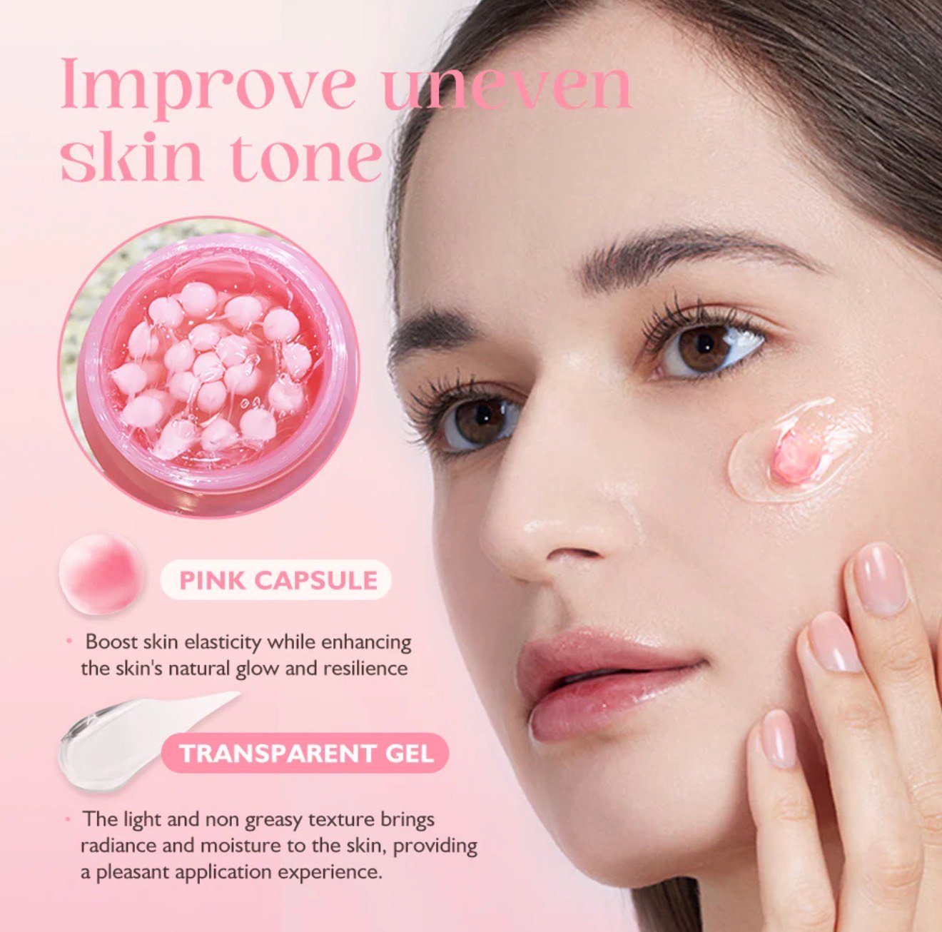 KOEC PDRN Pink Collagen Capsule Cream – 5% Niacinamide & Hydrolyzed Collagen (50g) - Image 3