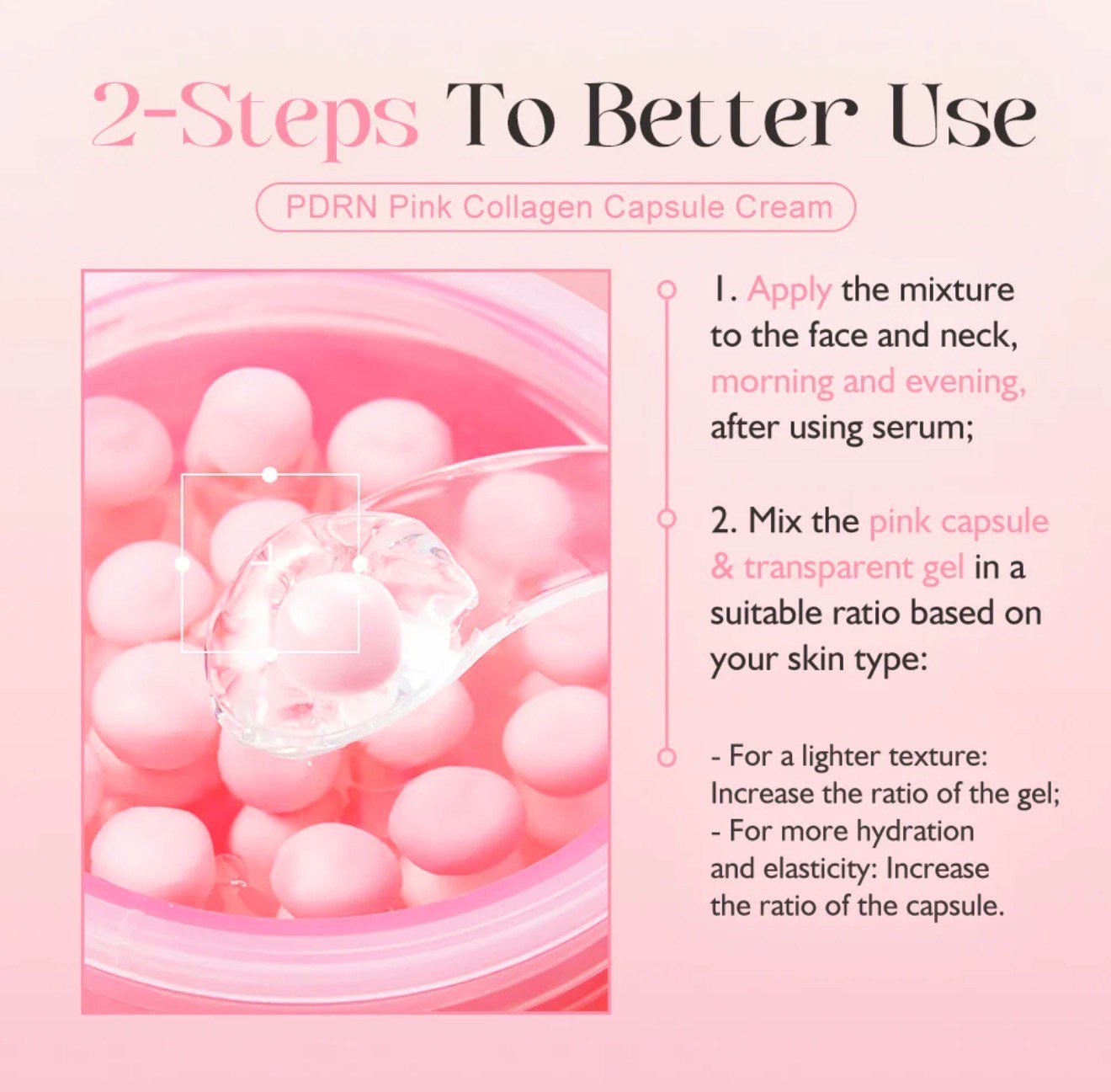 KOEC PDRN Pink Collagen Capsule Cream – 5% Niacinamide & Hydrolyzed Collagen (50g) - Image 5