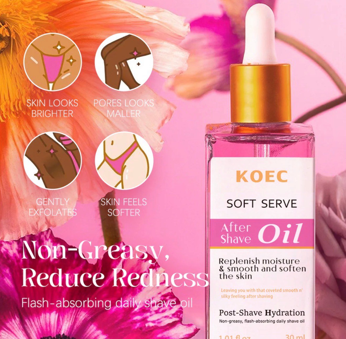 KOEC Soft Serve After Shave Oil – Hydrating & Soothing Post-Shave Skincare | 30ml - Image 7