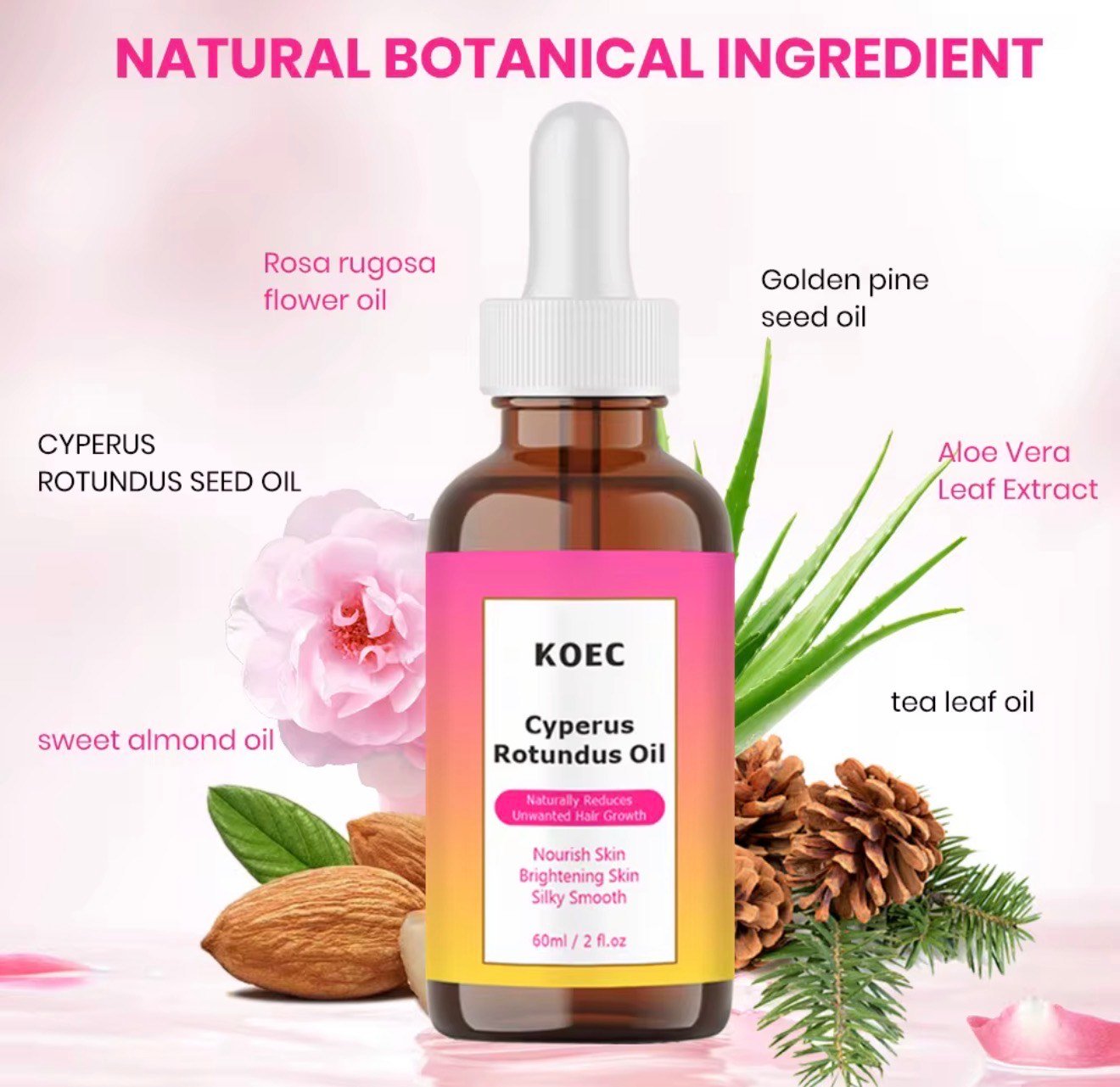 KOEC Cyperus Rotundus Oil – Natural Hair Growth Reduction & Skin Nourishing Oil - Image 5