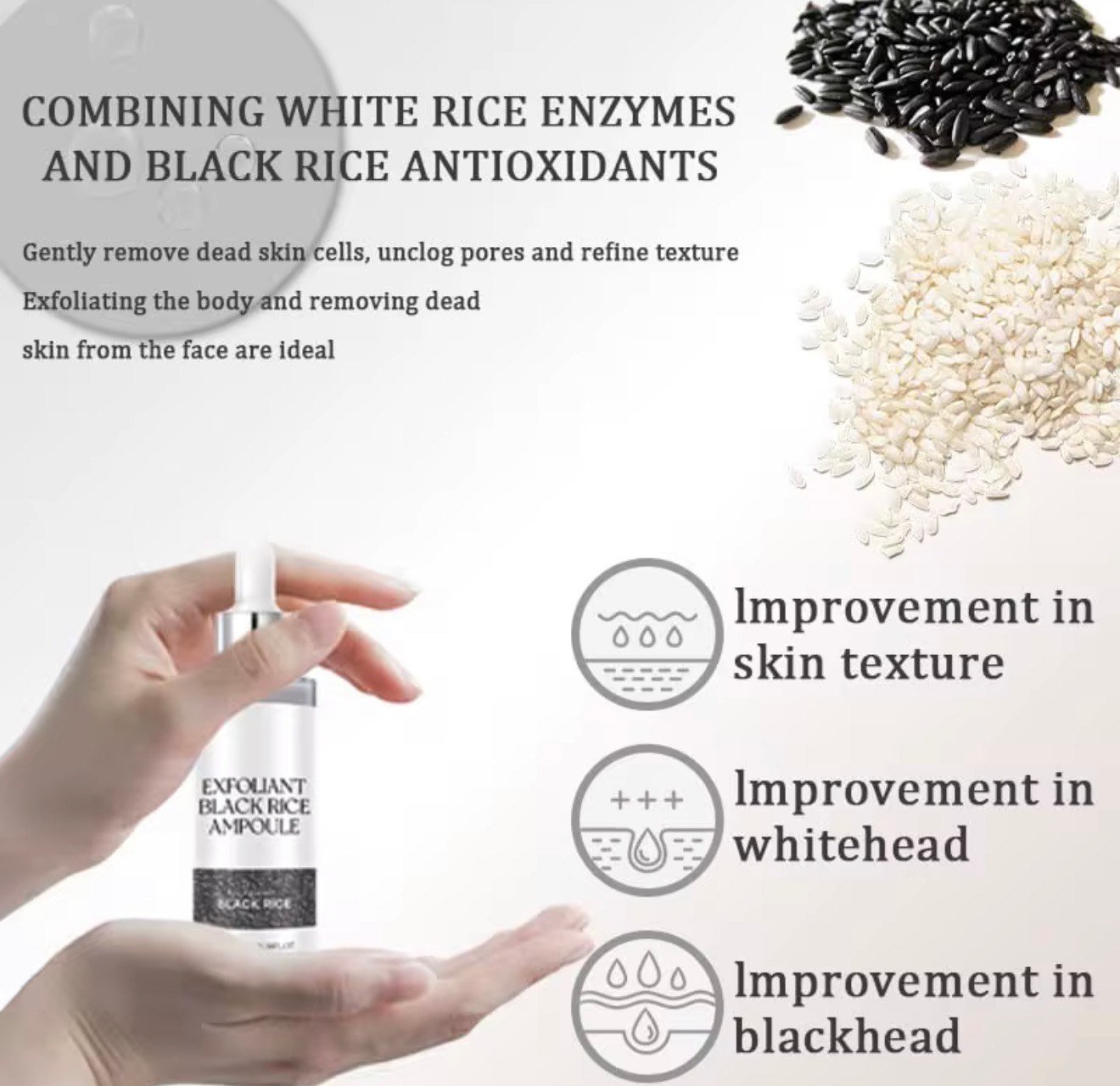 KOEC Exfoliant Rice & Black Rice Ampoule Duo – Radiance & Texture Repair (100 mL each) - Image 7