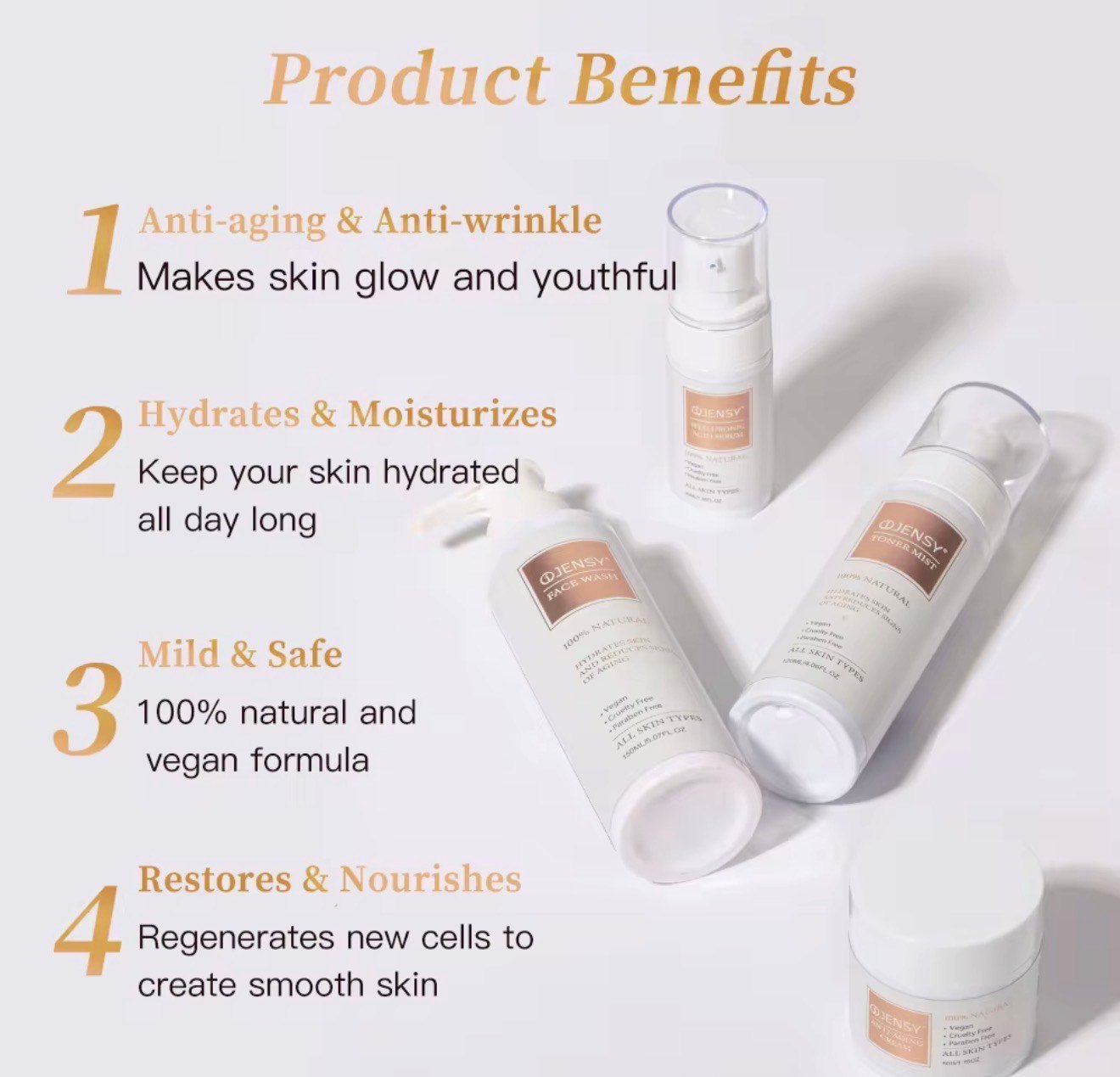 Korean Skin Care-OJENSY 4-Step Natural Skincare Set - Image 4