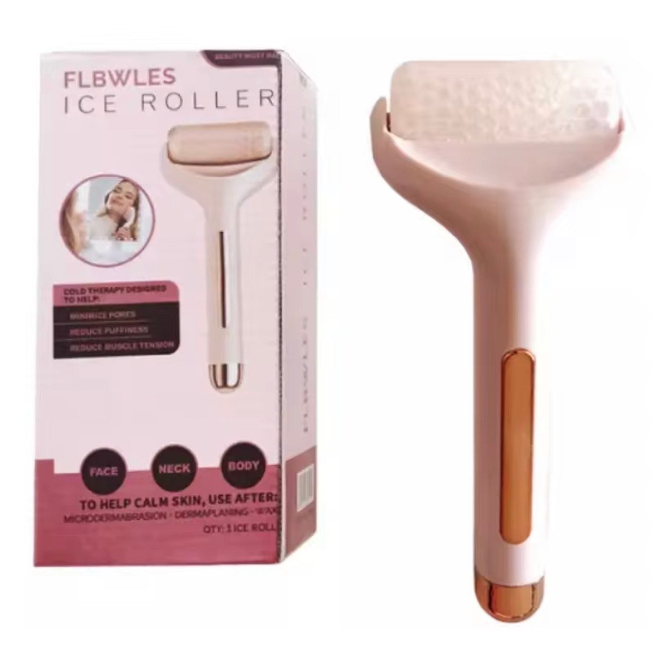 Beautiora Ice Roller – Cold Therapy Tool for Face, Neck & Body | Minimize Pores, Reduce Puffiness, Calm Skin