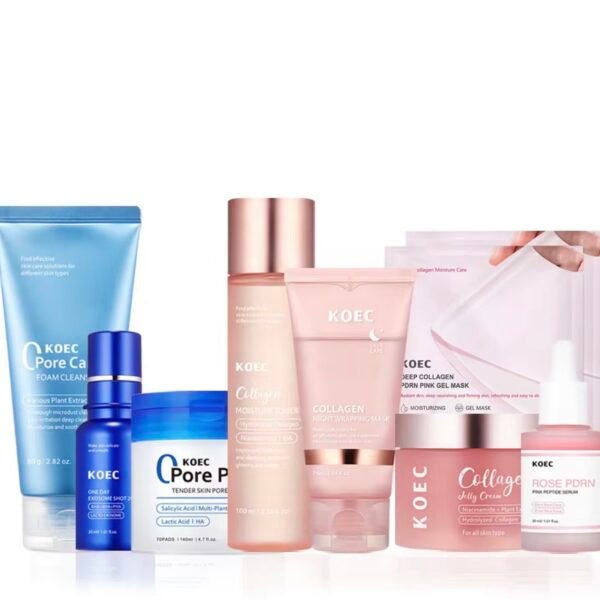 KOEC 9-in-1 Skincare Set – Pore Refining, Collagen Boosting & Hydrating Facial Kit